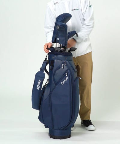 BEAMS GOLF BEAMS GOLF Logo Navy Caddy Bag (8.5 inches). (Bags