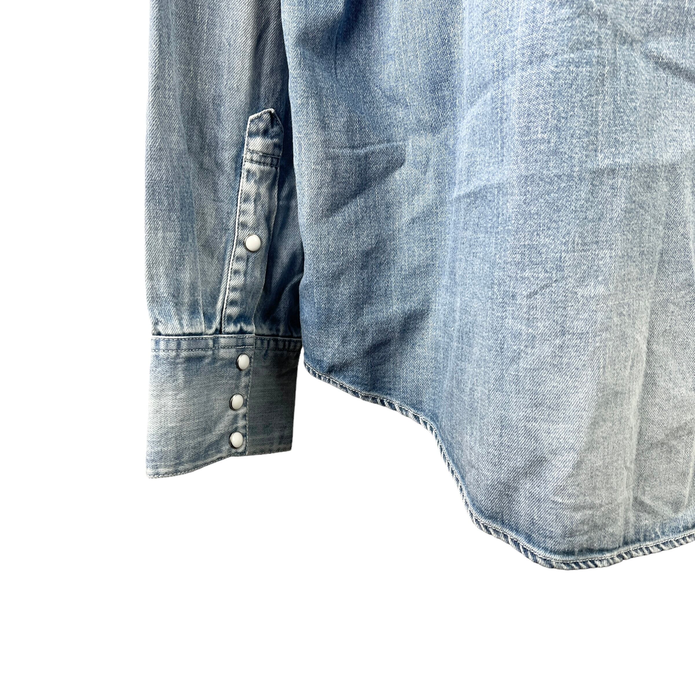 VISVIM(ビズビム) SOCIAL SCULPTURE SHIRT DMGD SHIRT (blue