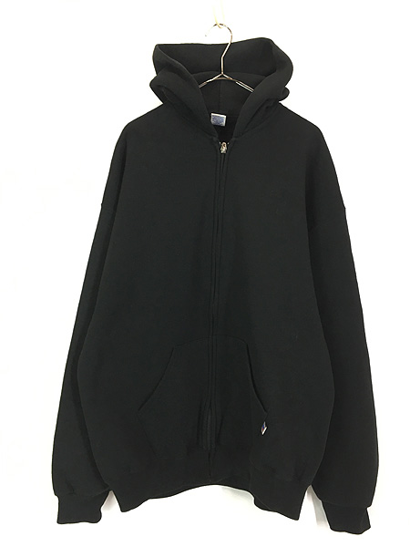 古着 90s Russell 無地 ソリッド セットイン スウェット ジップ