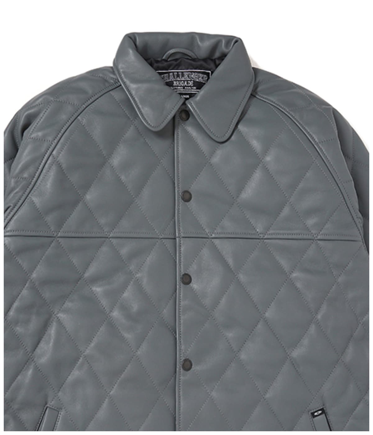QUILTING LEATHER JACKET【GRAY】｜CHALLENGER｜MELTING POT（正規取扱