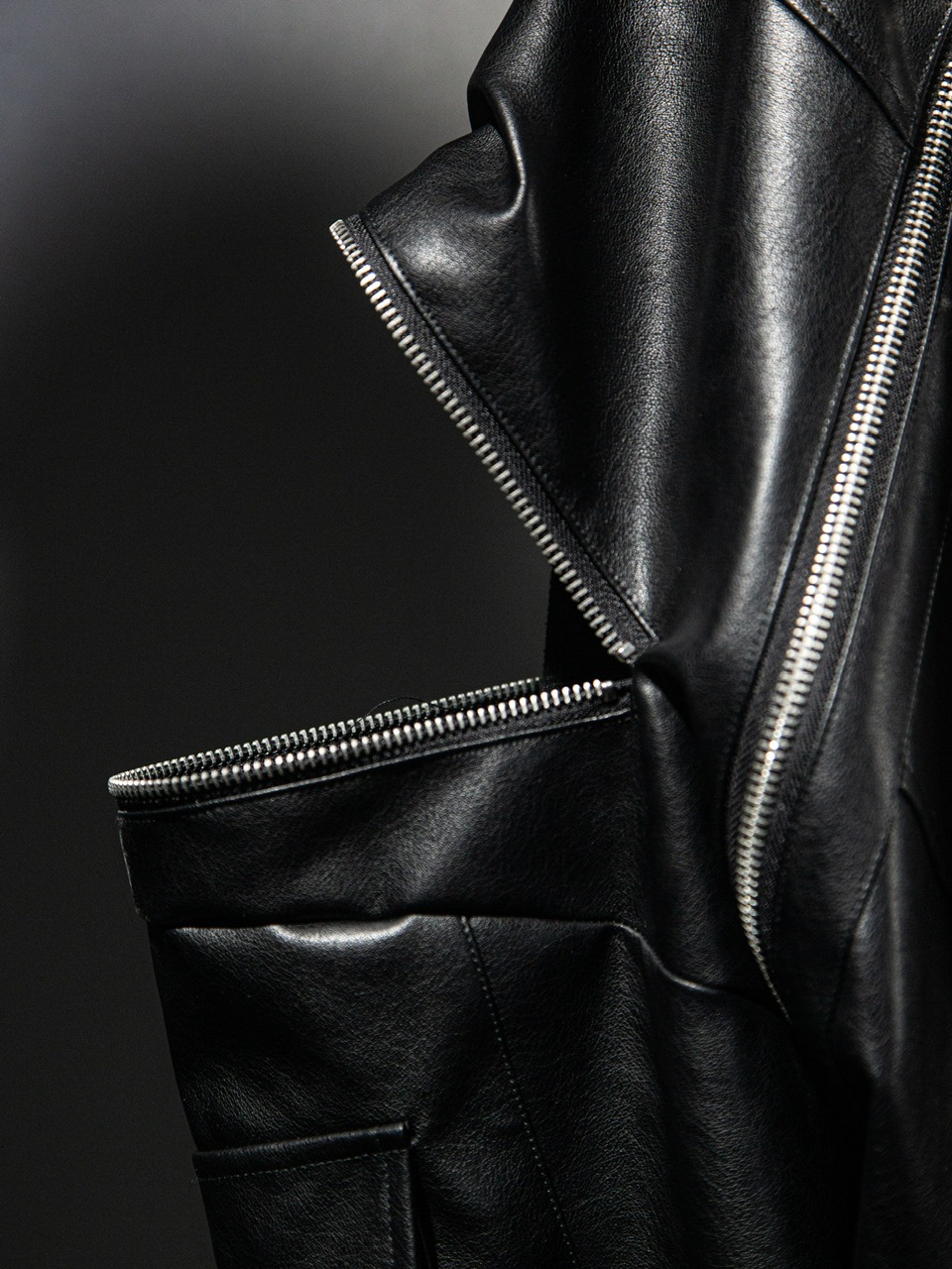 DIG YOUR OWN GRAVE】LEATHER ZIP HOODY / 【ディグユアオウングレイブ
