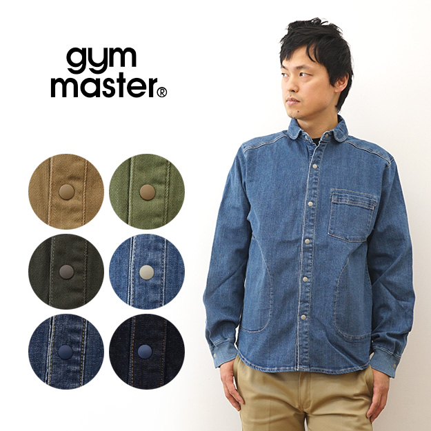 gym master（ジムマスター） 10oz ストレッチ デニム カツラギ シャツ