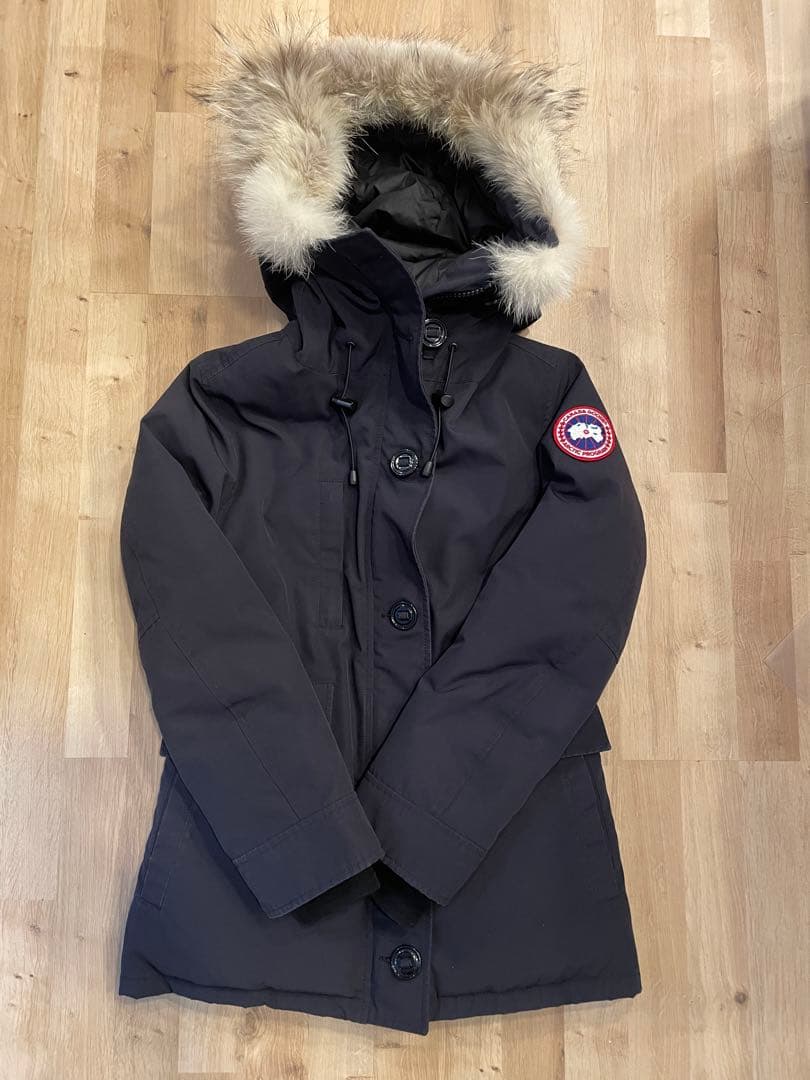 カナダグース＊レディース ネイビー Sサイズ CANADA GOOSE（カナダグース） BRONTE ブロンテ ファー フーデッド