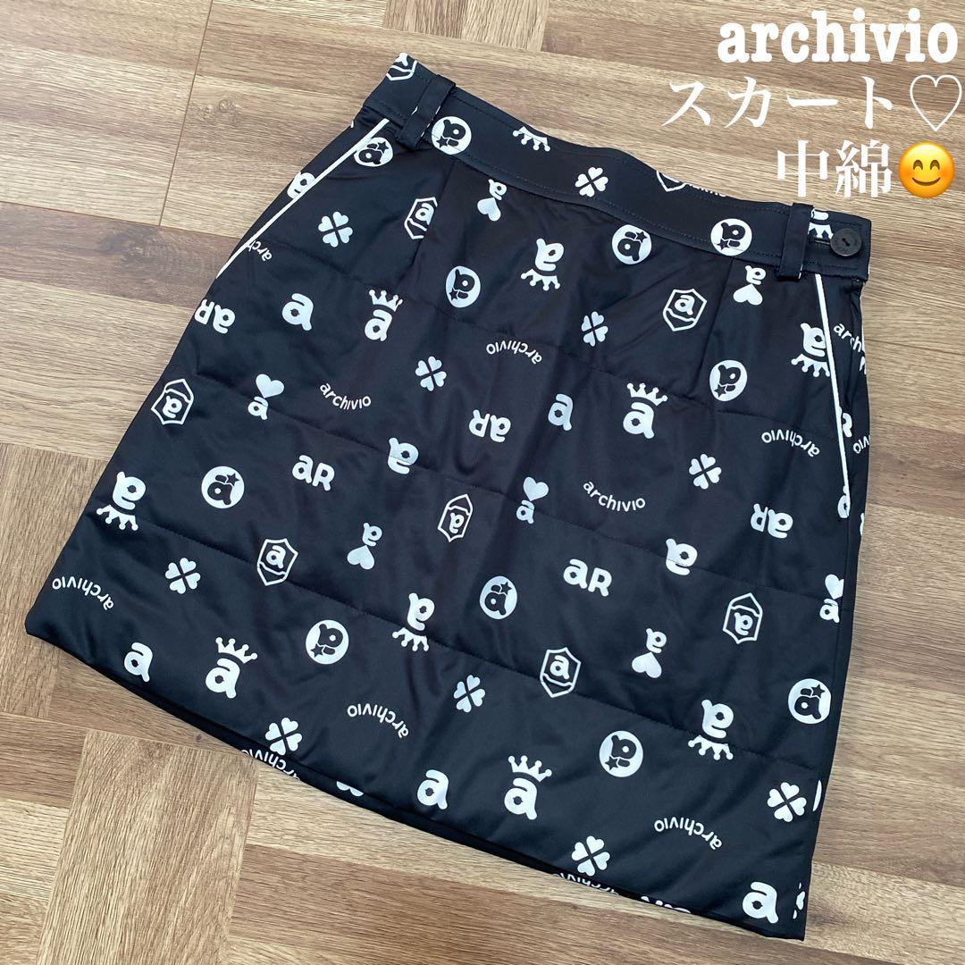 美品♡アルチビオ♡スカート♡ブラック♡ホワイト♡中綿♡S ボアポケット付き中綿スカート|アルチビオ-アウトレット- - ゴルフ