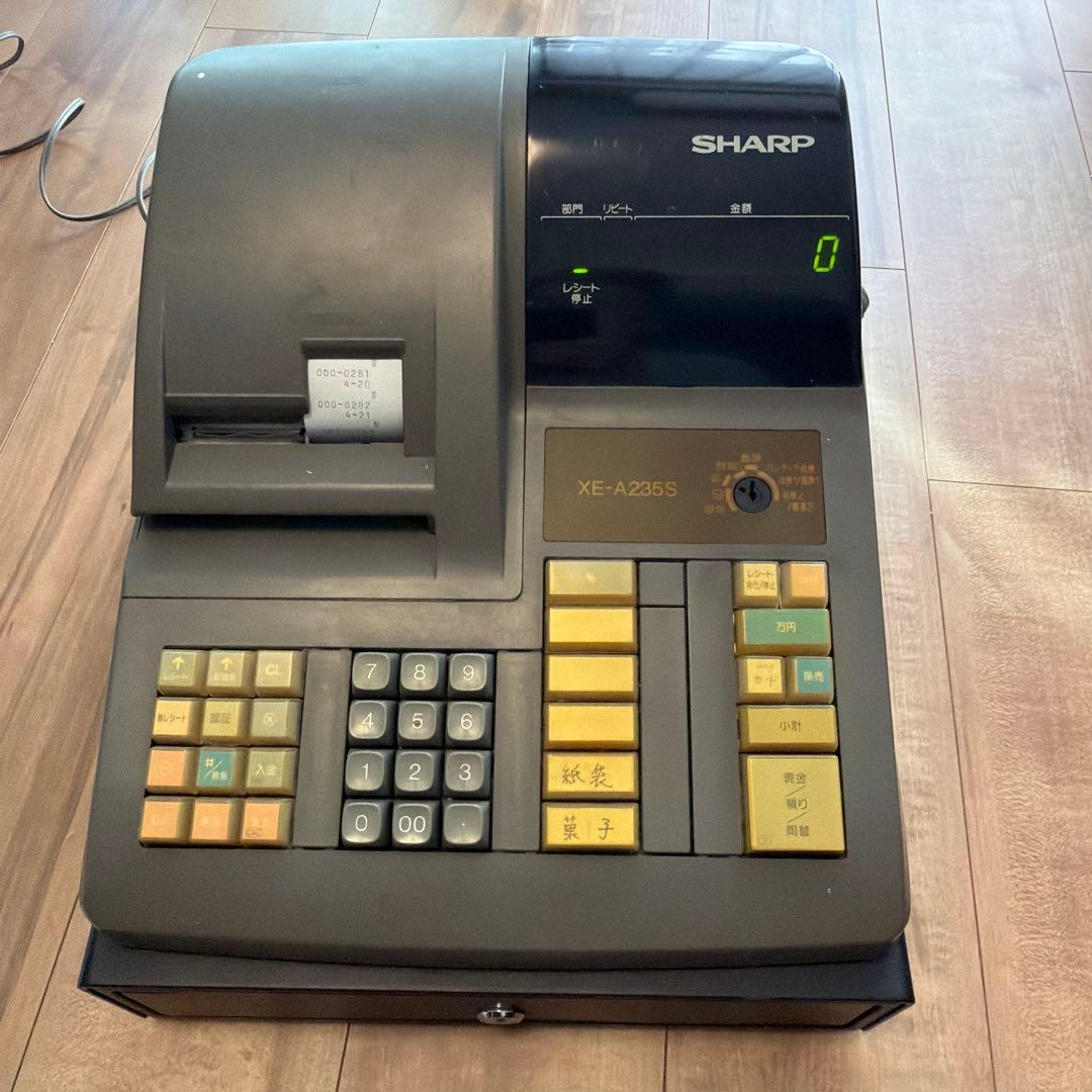SHARP XE-A235S レジスター 取扱説明書付き Amazon | SHARP 2シートプリンタ搭載電子レジスタ 5部門 | レジスター
